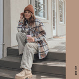 MANTEAU VILLE FEMME ANNABELLE PLAID NANA - DM2 SHOP