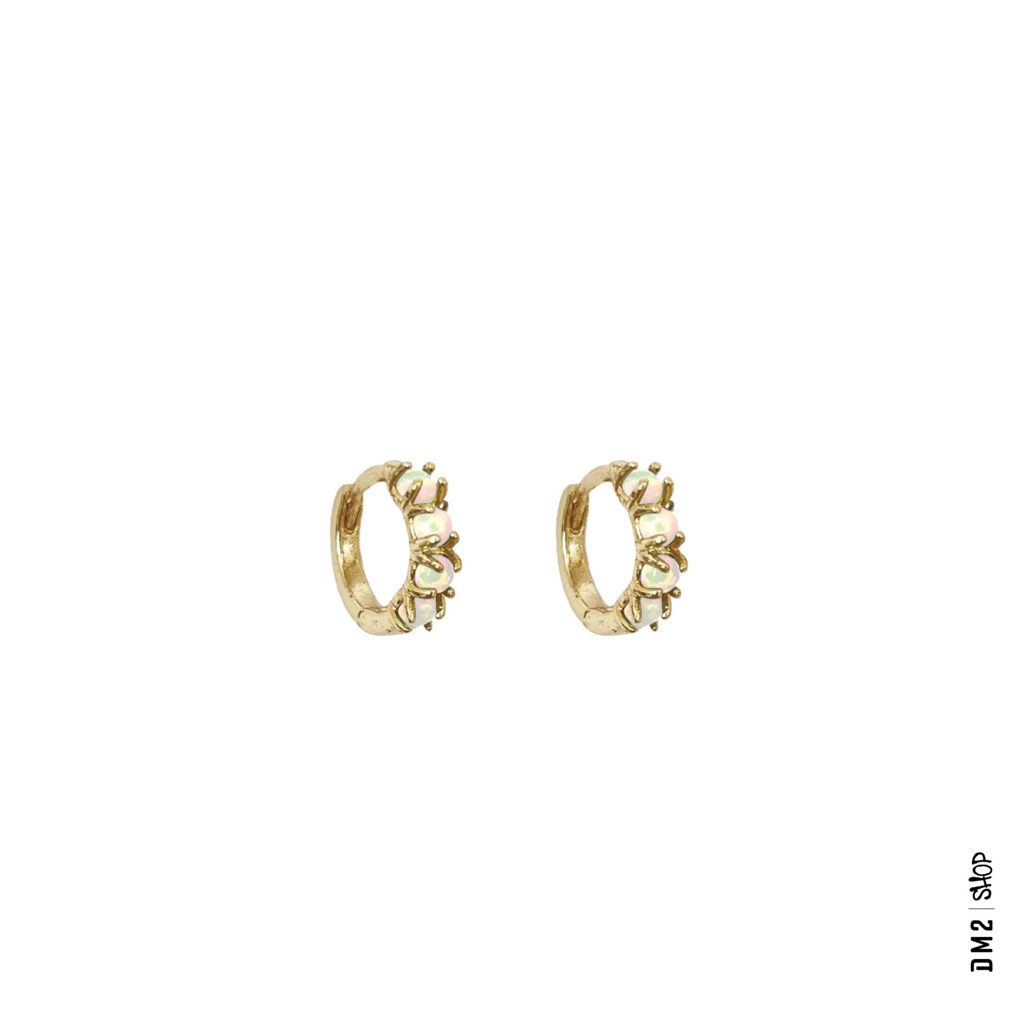 BOUCLE OREILLE ANNEAUX OPALE LOST & FAUNE - DM2 SHOP