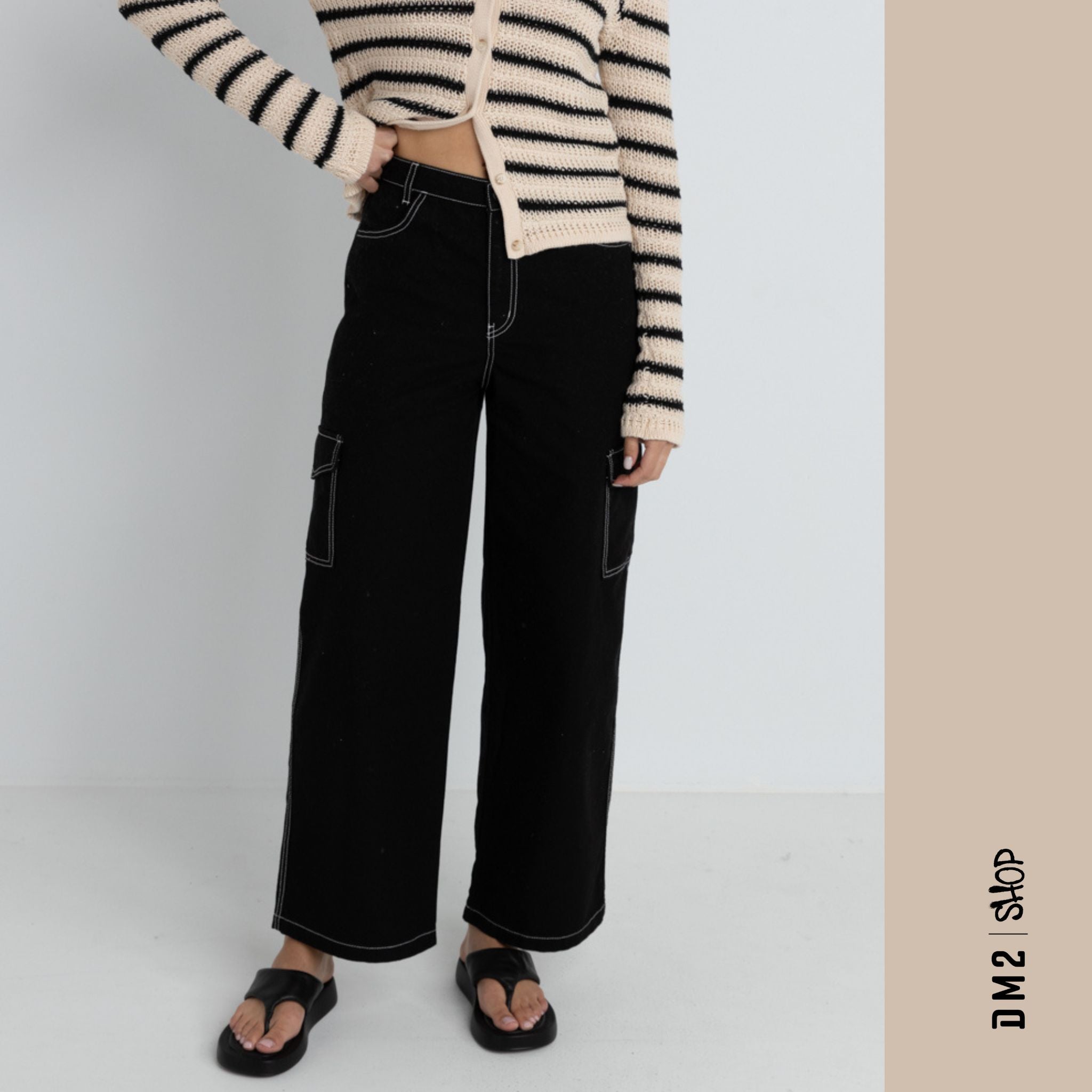 PANTALON FEMME BAYSIDE NOIR, RHYTHM - DM2 SHOP