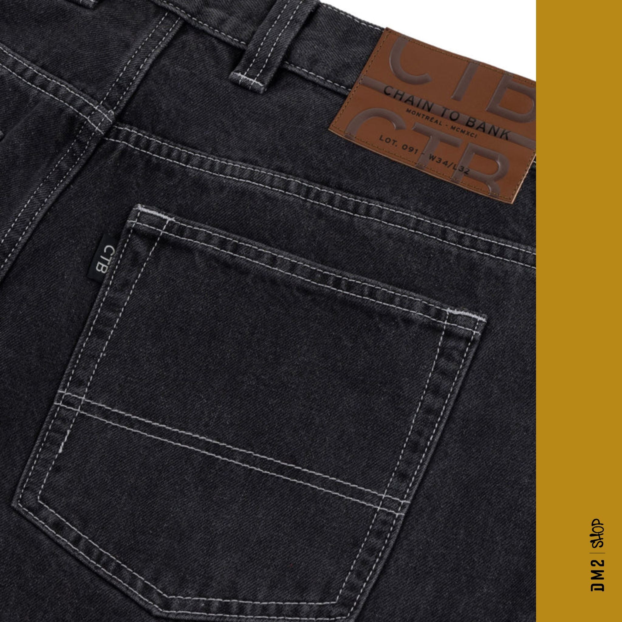 JEANS BAGGY CHAIN TO BANK BILLIONS, 2 couleurs - DM2 SHOP