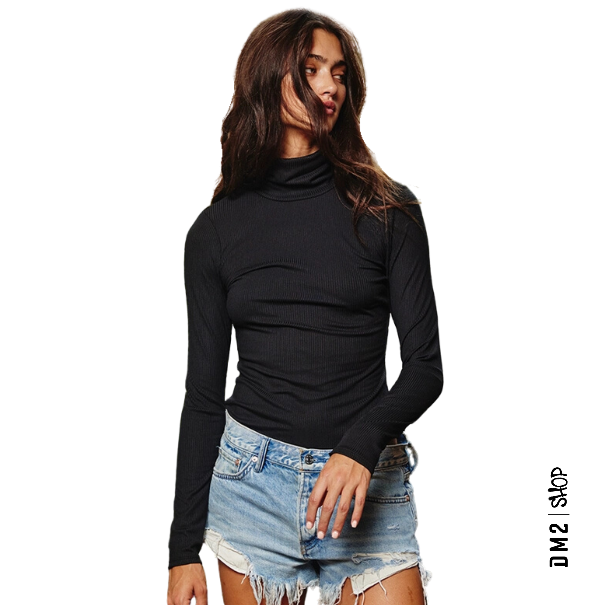BODYSUITS EN RIB NOIR FEMME - DM2 SHOP