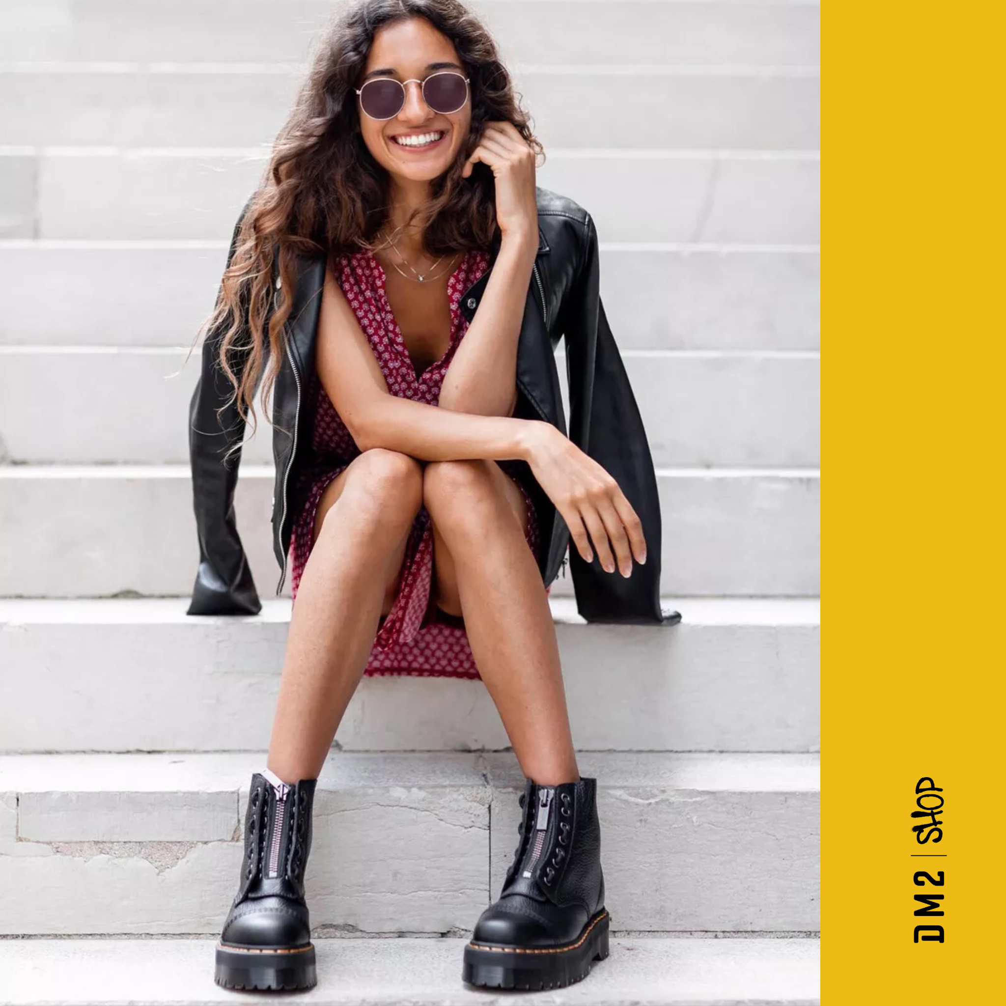 Bottillons Dr.Martens SINCLAIR en cuir nappa