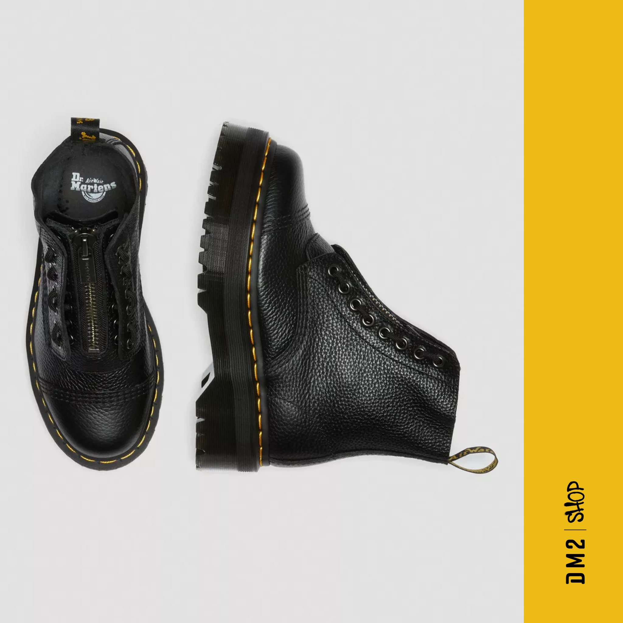 Bottillons Dr.Martens SINCLAIR en cuir nappa