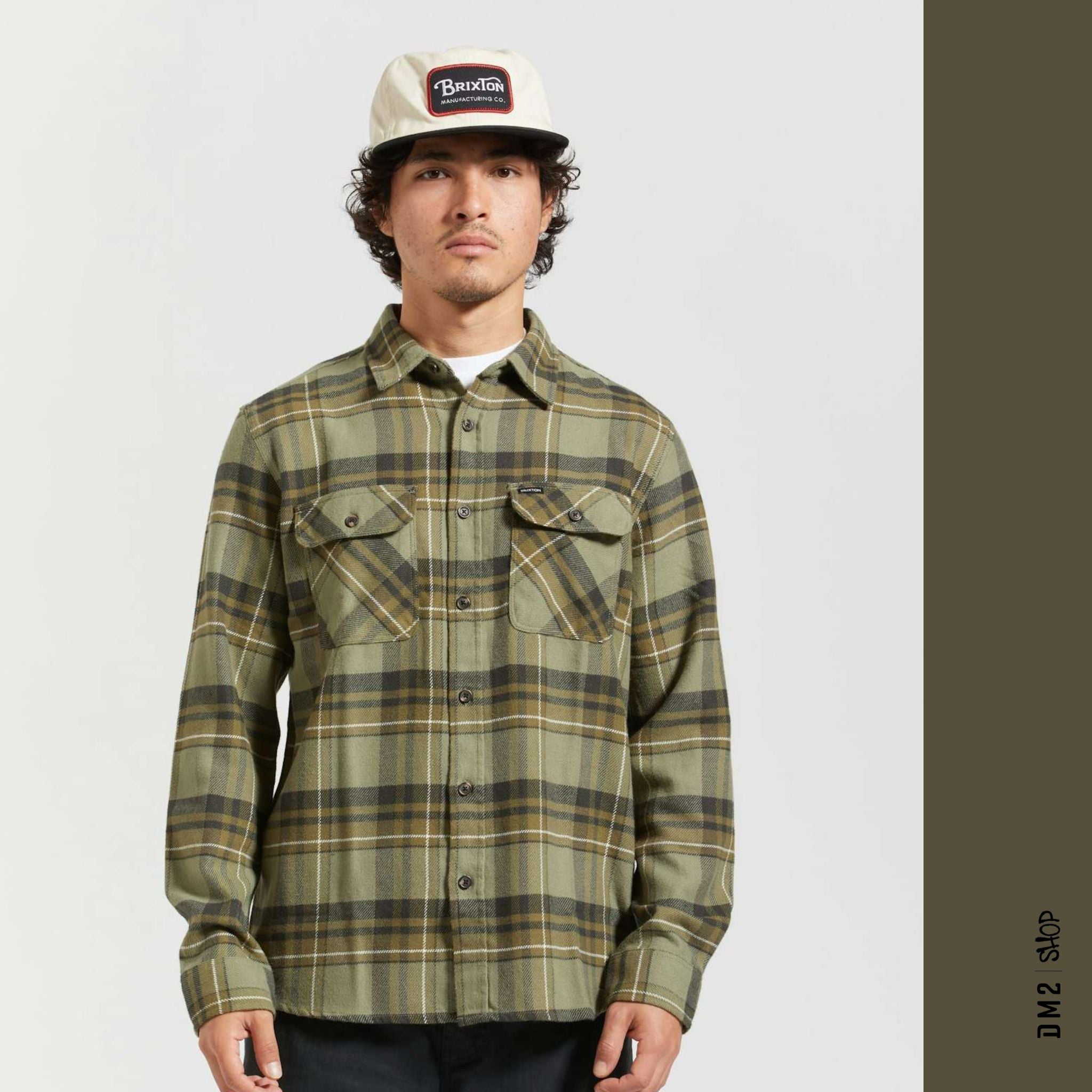 CHEMISE FLANNEL BOWERY VERTE, BRIXTON - DM2 SHOP