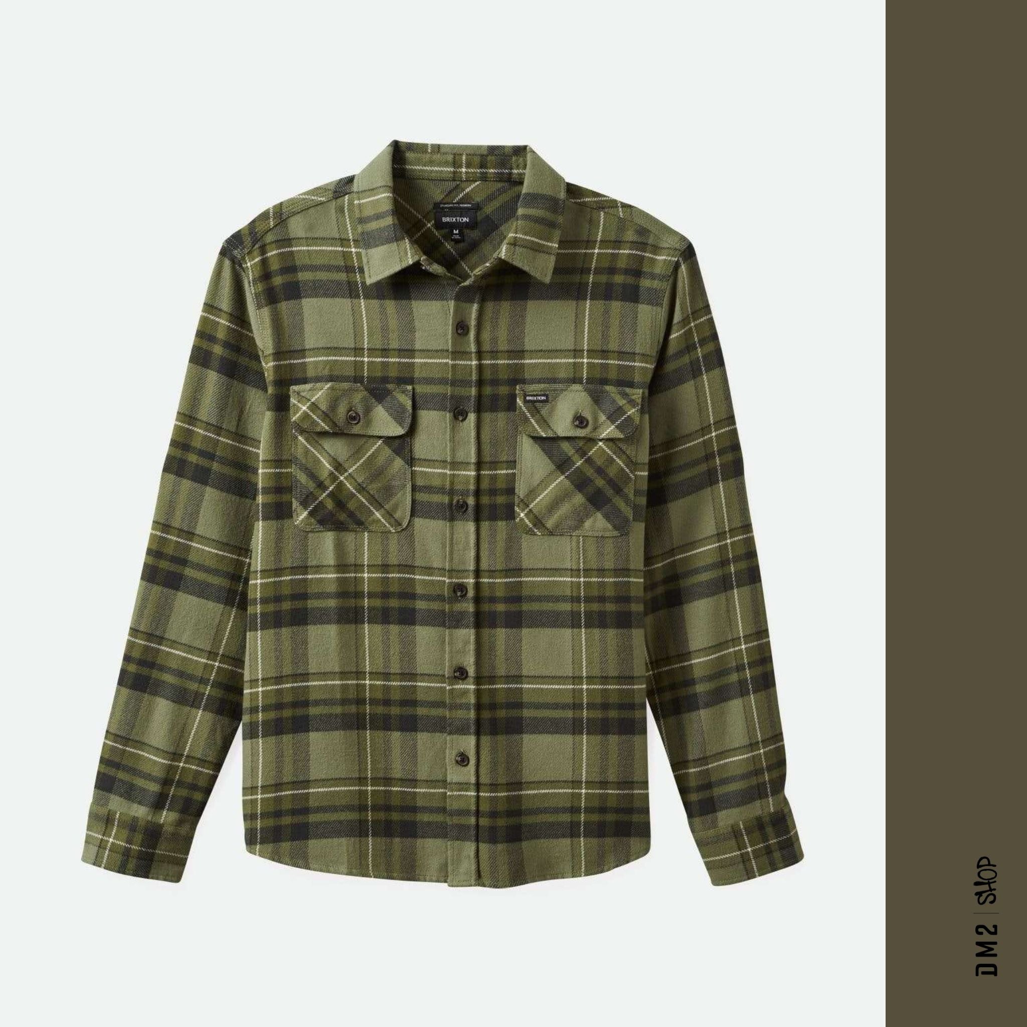 CHEMISE FLANNEL BOWERY VERTE, BRIXTON - DM2 SHOP
