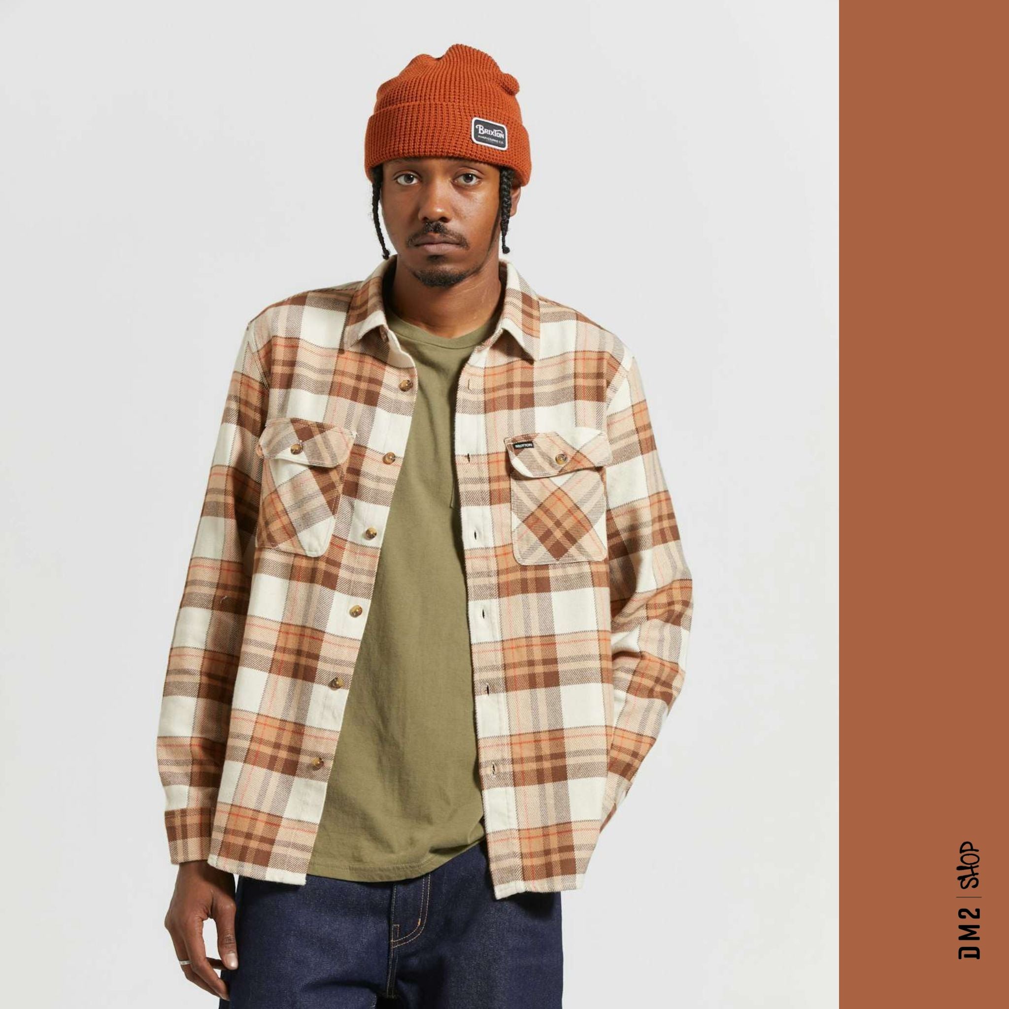 CHEMISE FLANNEL BOWERY PINECONE, BRIXTON - DM2 SHOP