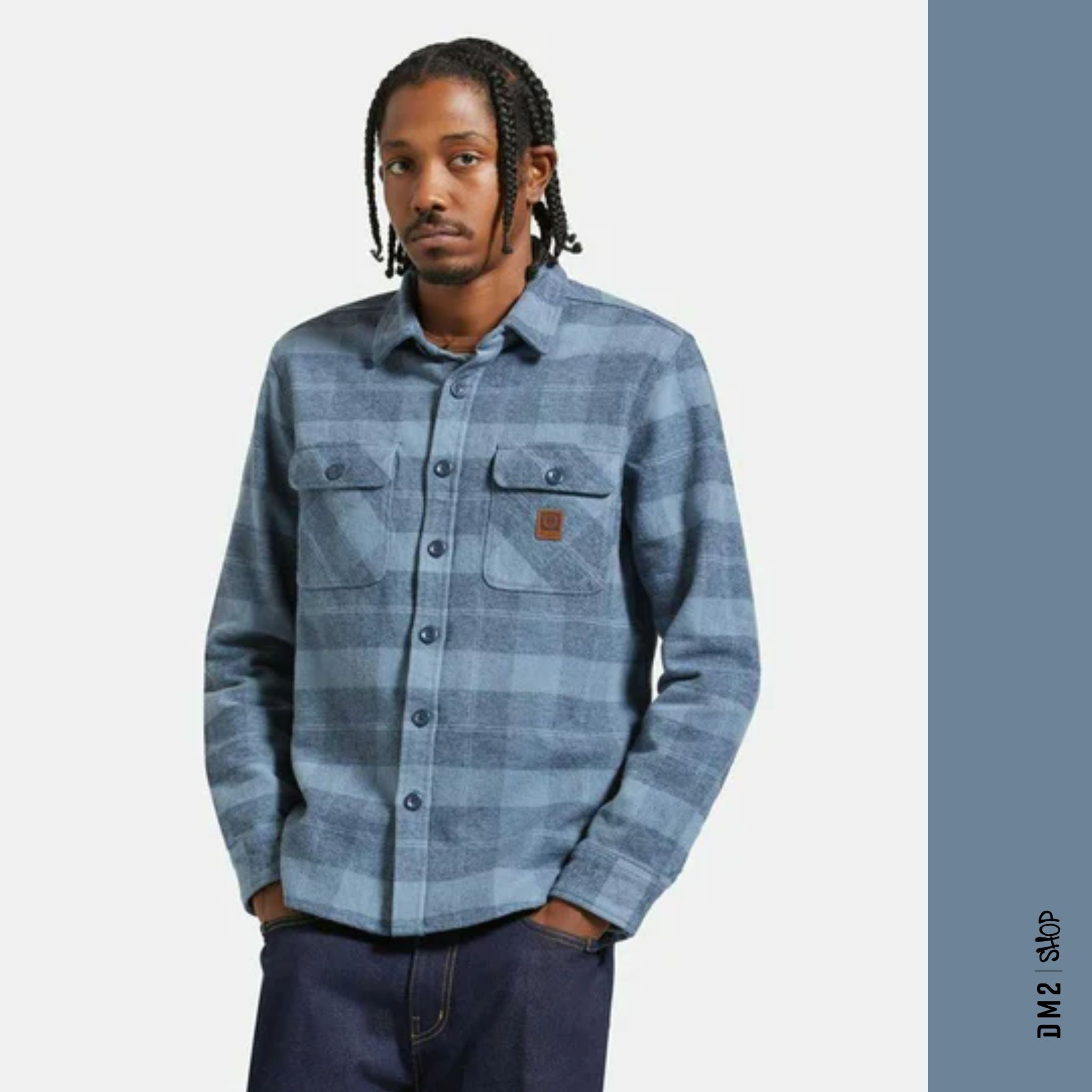 CHEMISE FLANNEL BOWERY HEAVYWEIGHT BLUE - DM2 SHOP