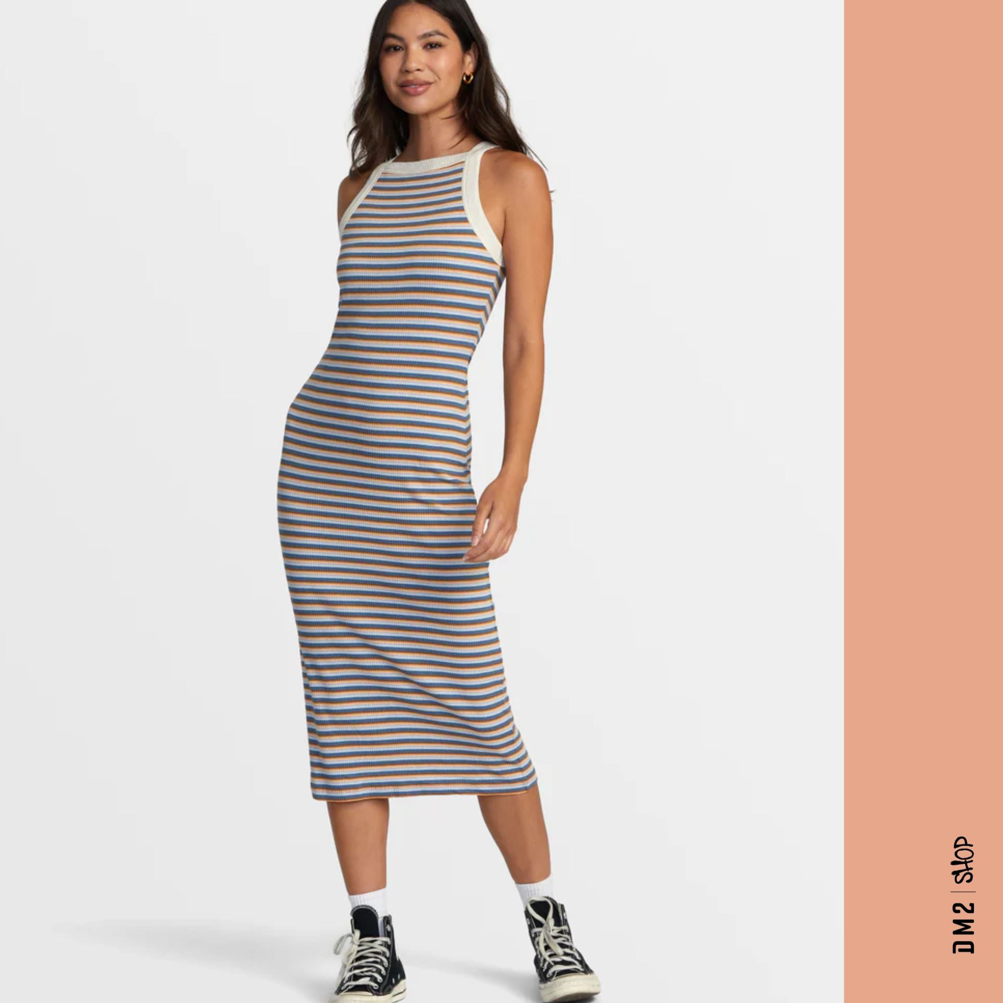 ROBE RVCA CARELESS RIB MIDI - DM2 SHOP
