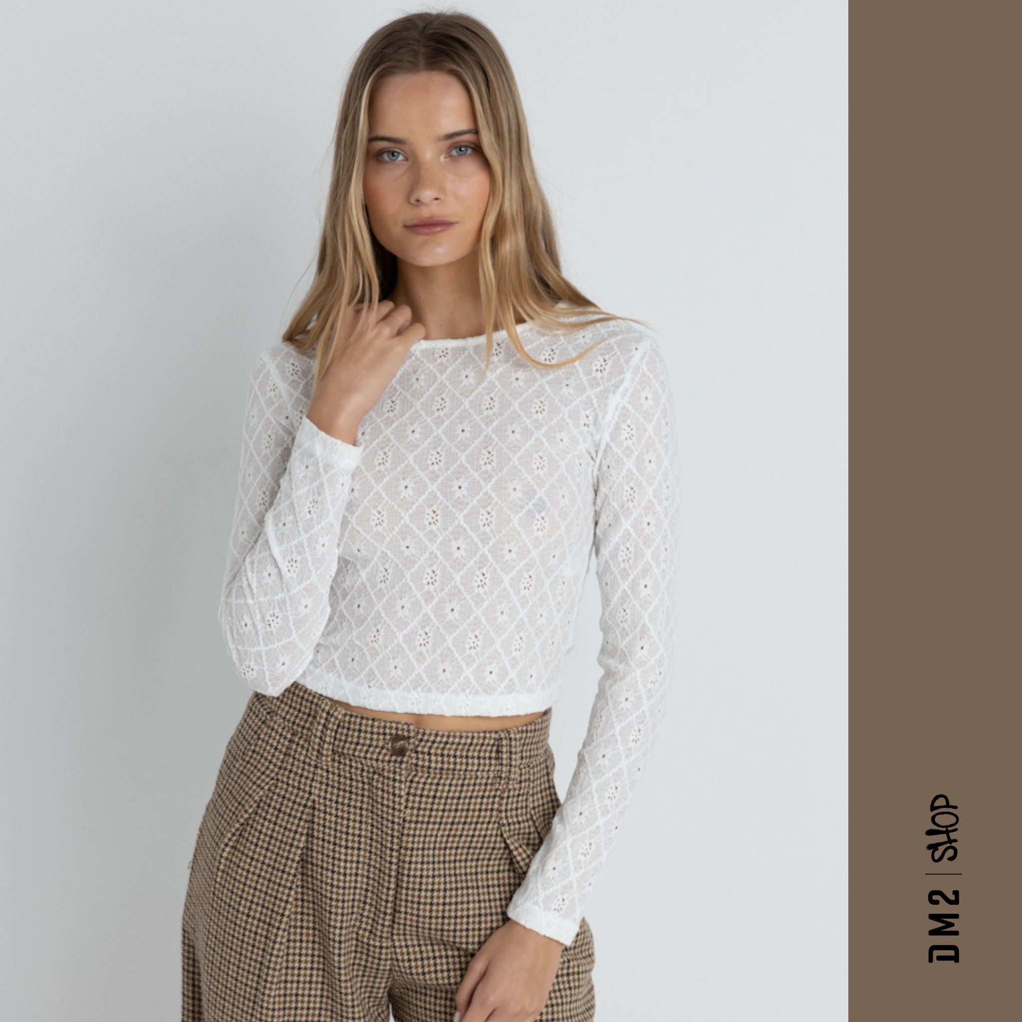 CHANDAIL FEMME CHARM BLANC, RHYTHM - DM2 SHOP