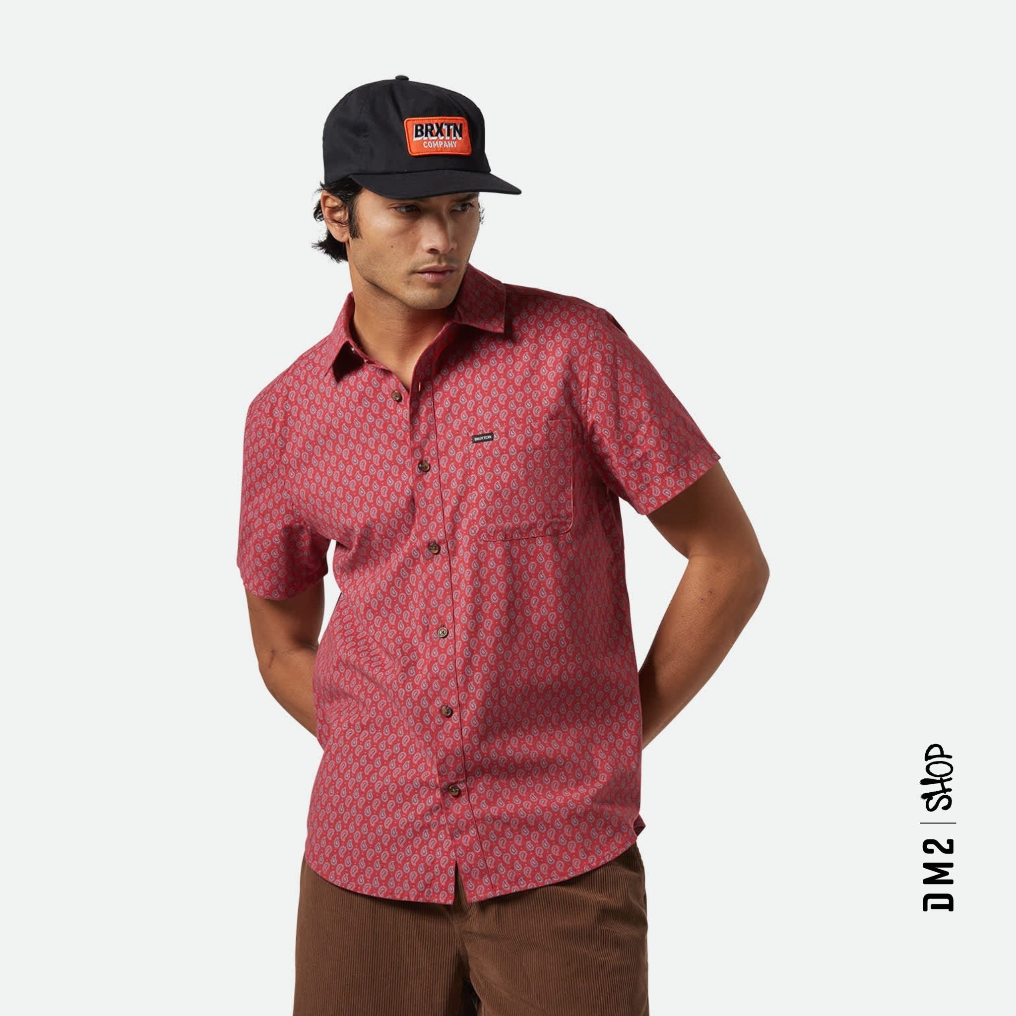 CHEMISE HOMME CHARTER ROUGE, BRIXTON - DM2 SHOP