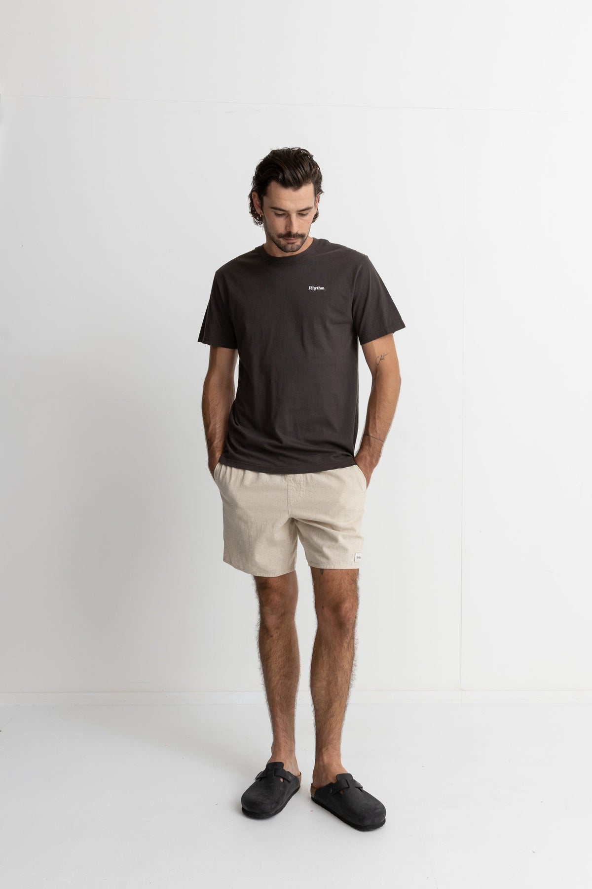 T - SHIRT CLASSIQUE BIOLOGIQUE NOIR HOMME - DM2 SHOP