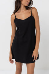 ROBE SLIP DRESS NOIR RHYTHM - DM2 SHOP