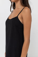 ROBE SLIP DRESS NOIR RHYTHM - DM2 SHOP