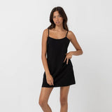 ROBE SLIP DRESS NOIR RHYTHM - DM2 SHOP