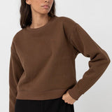 CREWNECK FEMME CLASSIQUE BRUN RHYTHM - DM2 SHOP