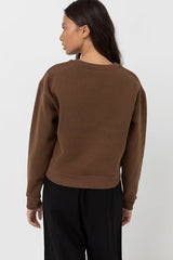 CREWNECK FEMME CLASSIQUE BRUN RHYTHM - DM2 SHOP