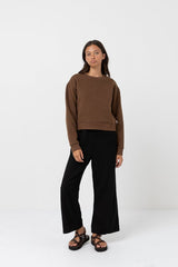CREWNECK FEMME CLASSIQUE BRUN RHYTHM - DM2 SHOP