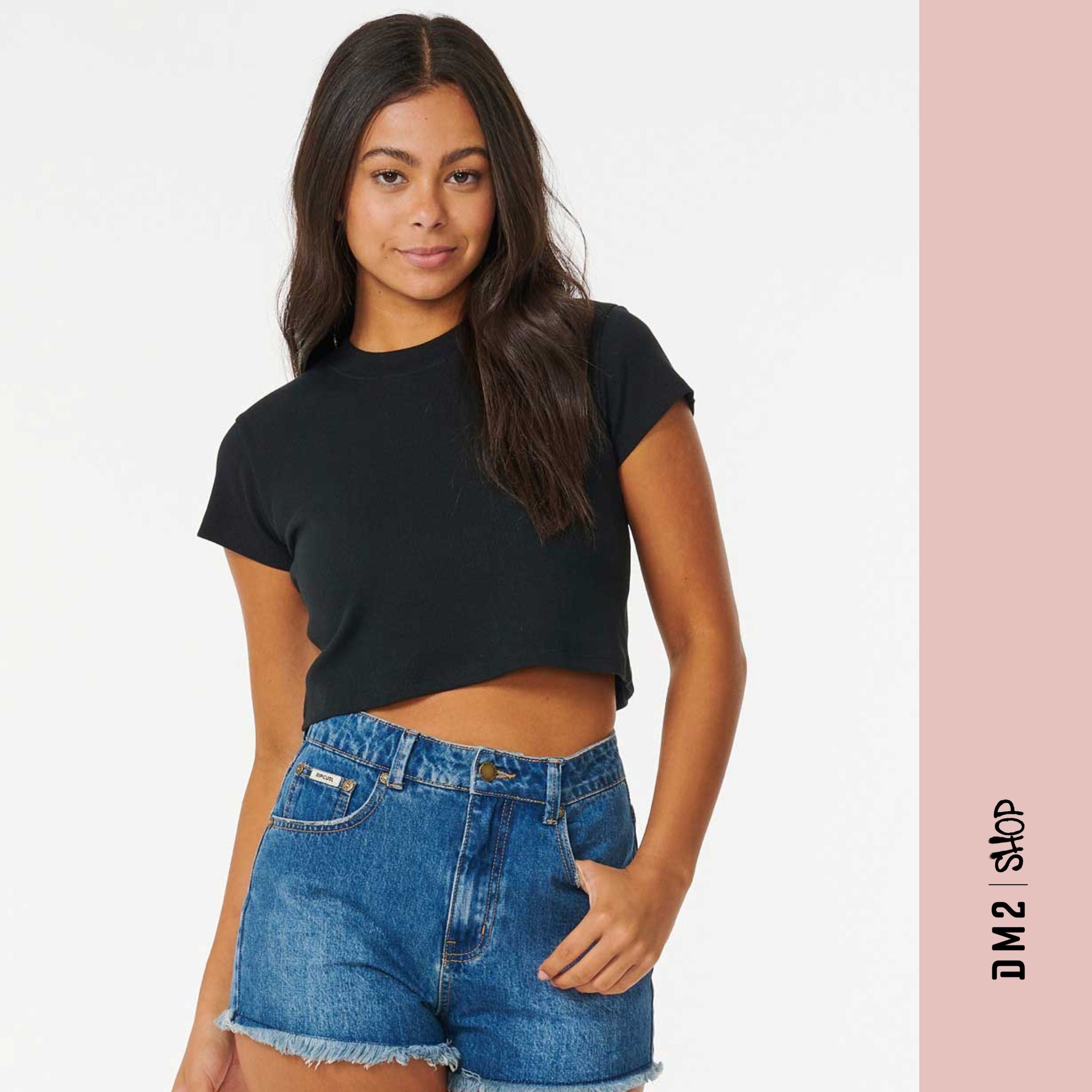 T - SHIRT CROP FEMME CLASSIC RIB, RIP CURL - DM2 SHOP