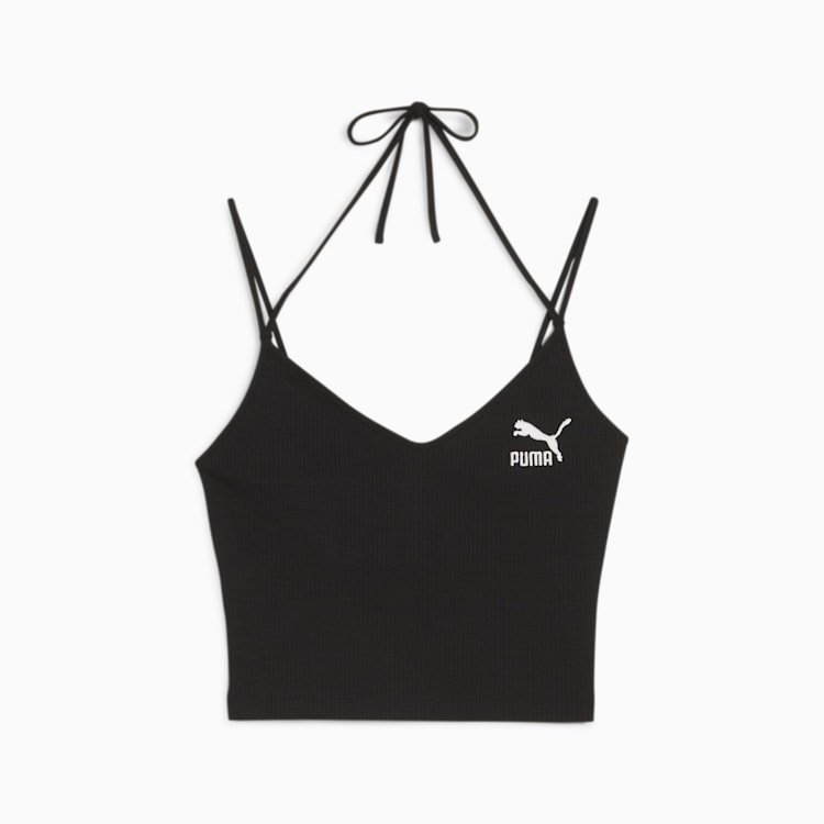 CAMISOLE RIBBED CROP NOIR FEMME PUMA - DM2 SHOP