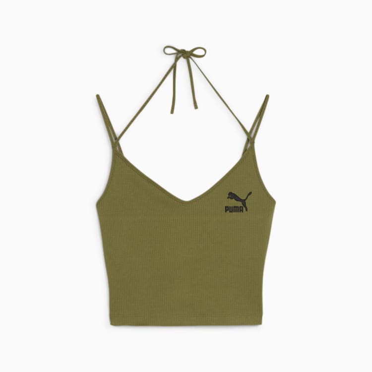 CAMISOLE RIBBED CROP NOIR FEMME PUMA - DM2 SHOP