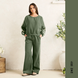 CONTRAST PANT - JOGGING FEMME - VERT