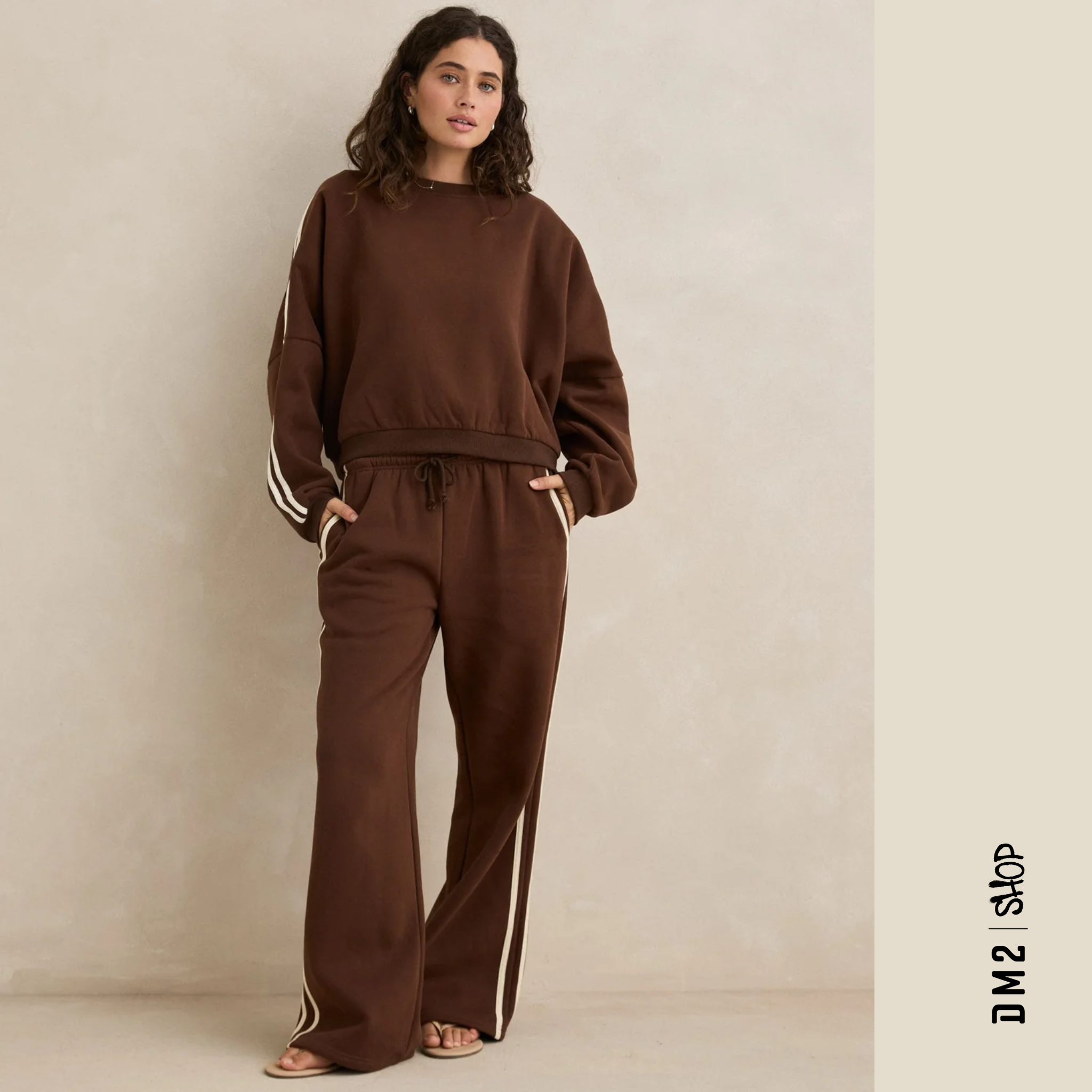 JOGGING RHYTHM CONTRAST BRUN FEMME - DM2 SHOP