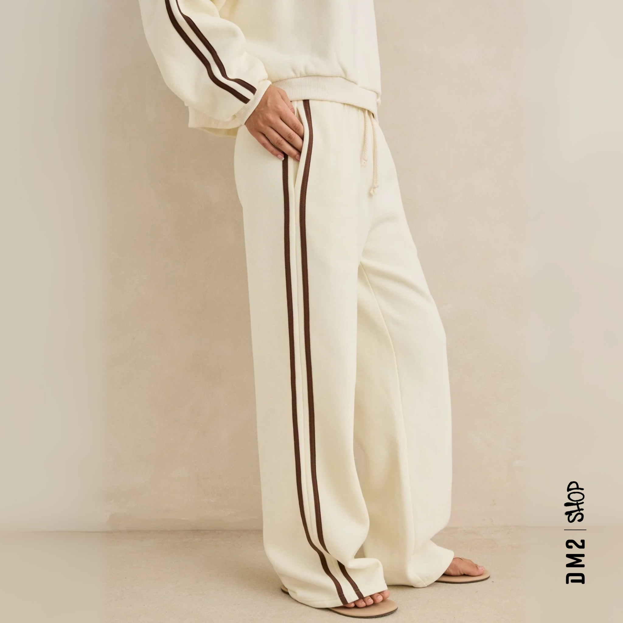 JOGGING RHYTHM CONTRAST CREAM FEMME - DM2 SHOP