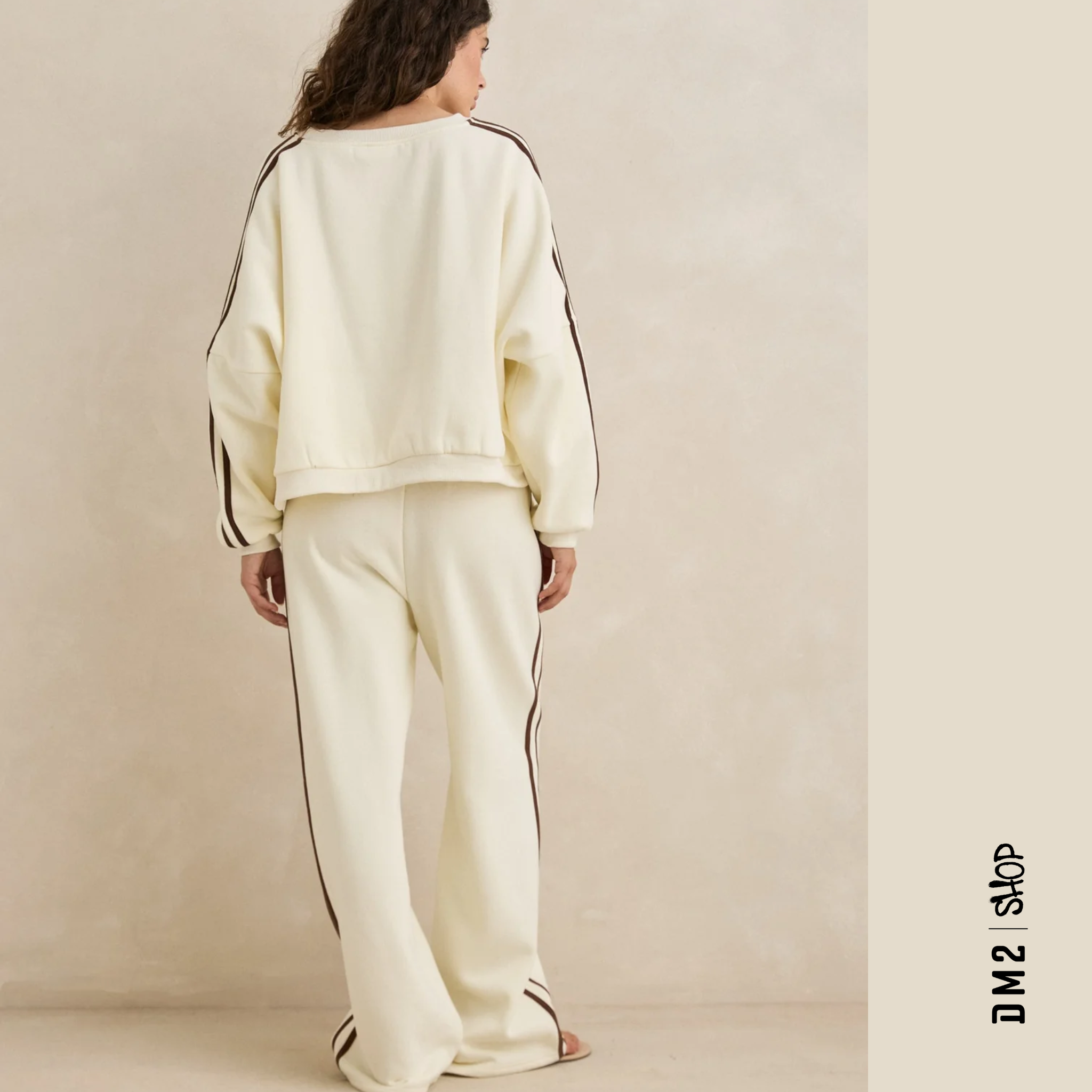 JOGGING RHYTHM CONTRAST CREAM FEMME - DM2 SHOP