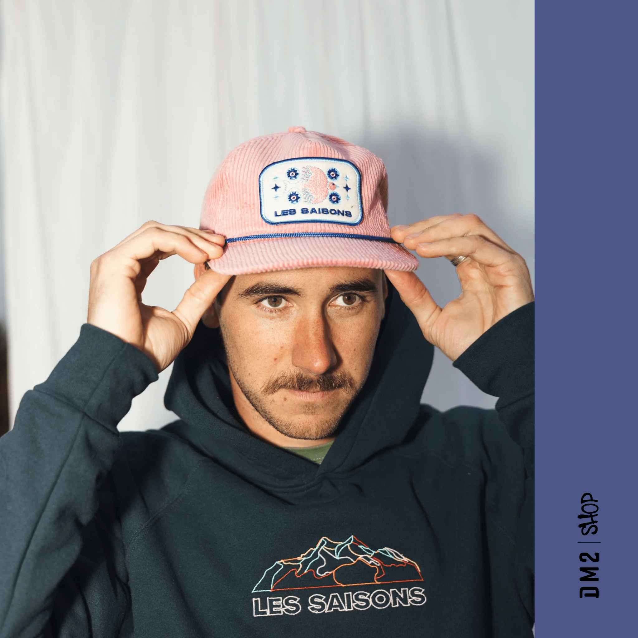 CASQUETTE UNISEXE CORDUROY ROSE, LES SAISONS - DM2 SHOP