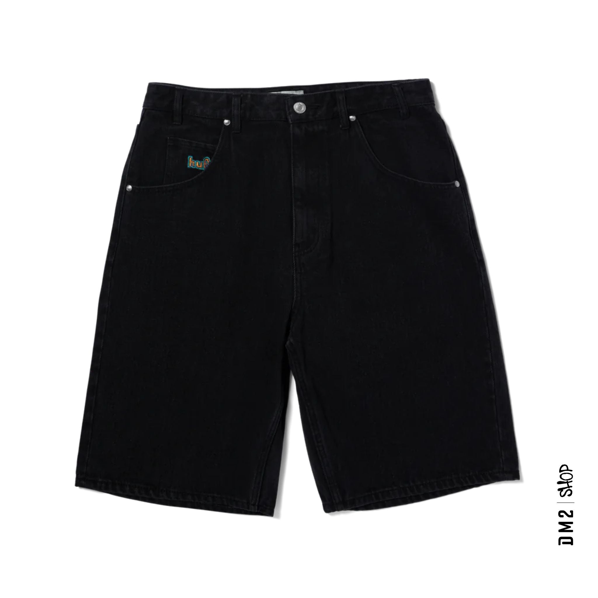 SHORT HOMME CROMER WASH BLACK, HUF - DM2 SHOP