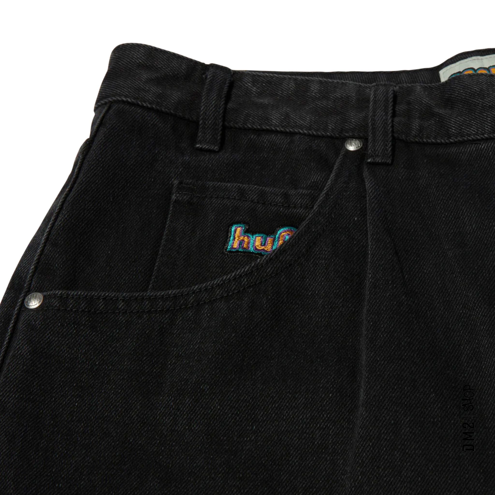 SHORT HOMME CROMER WASH BLACK, HUF - DM2 SHOP