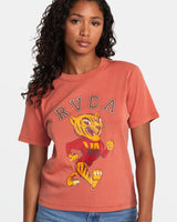T - SHIRT RVCA FEMME DAILY TEE ROUGE - DM2 SHOP