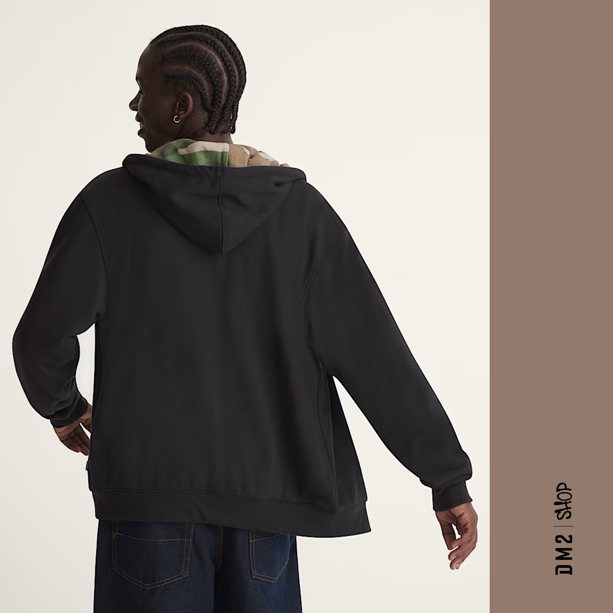 DOVER THERMAL - ZIP HOOD HOMME - NOIR CAMO