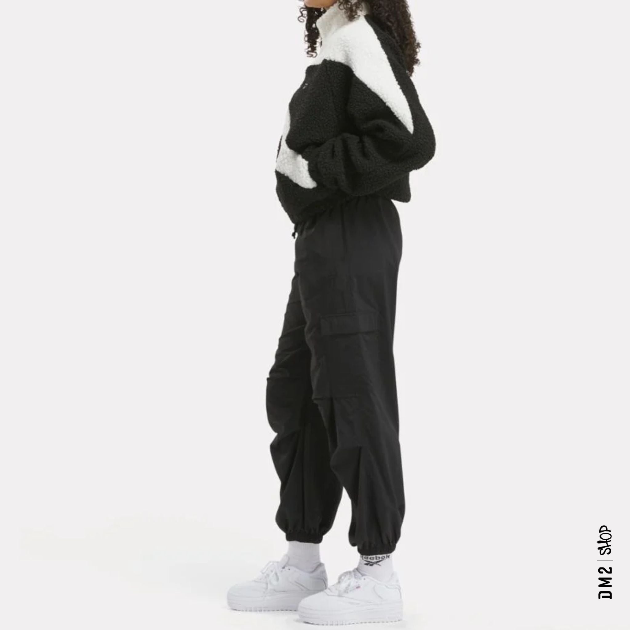 REEBOK PANTALON ESSENTIEL CARGO NOIR FEMME - DM2 SHOP