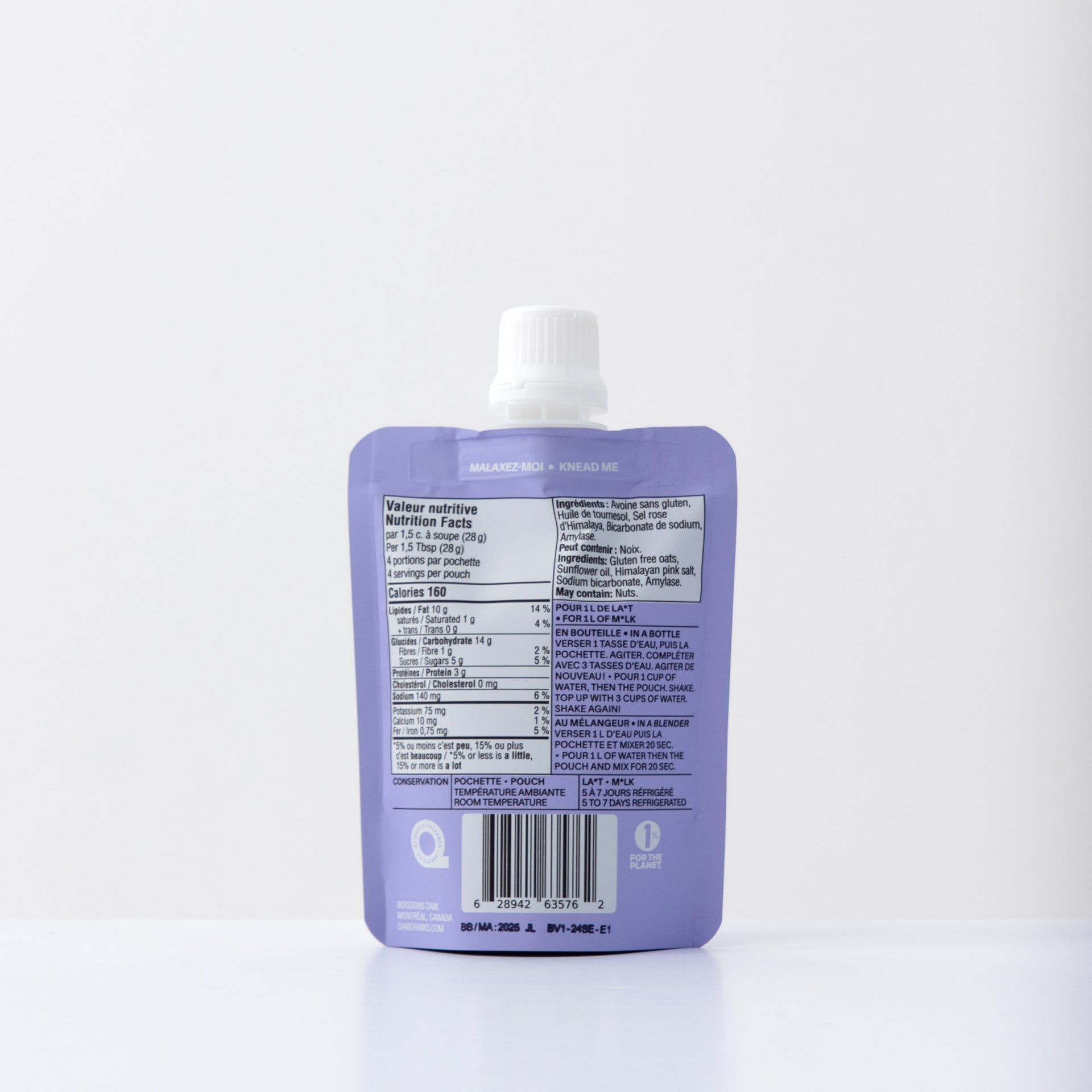 LAIT D'AVOINE 1L - CONDENSÉ - DAM