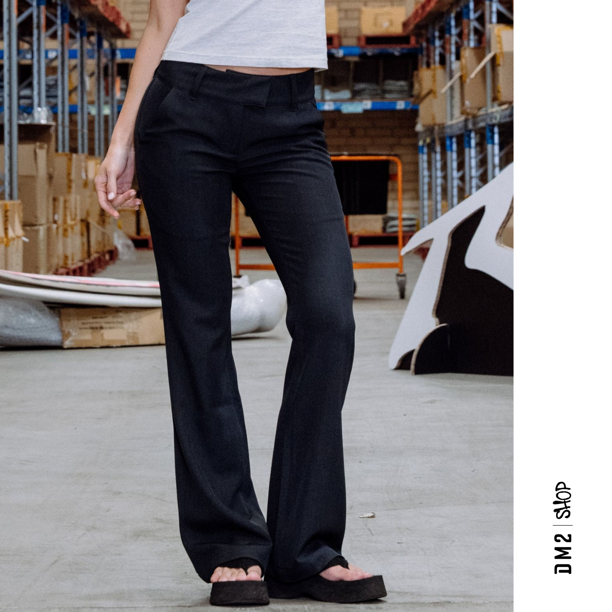 FINANCE MUMMY - PANTALON TAILLE BASSE - FEMME