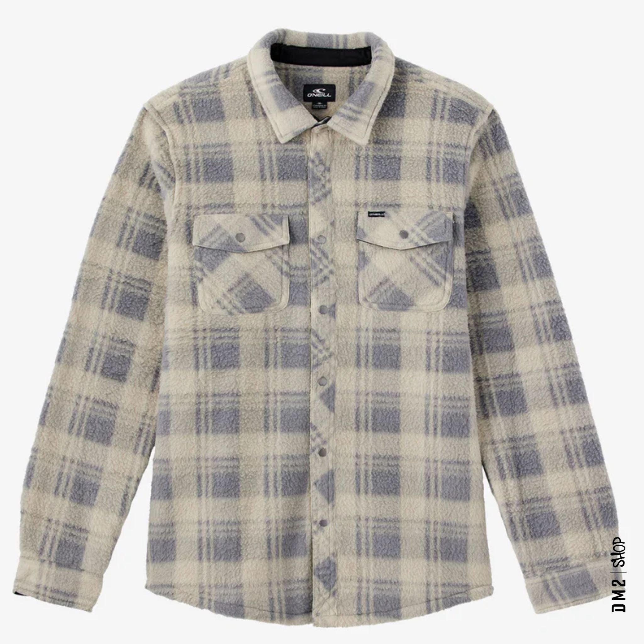 CHEMISE O'NEILL SUPERFLEECE PLAID LIGHT KHAKI - DM2 SHOP