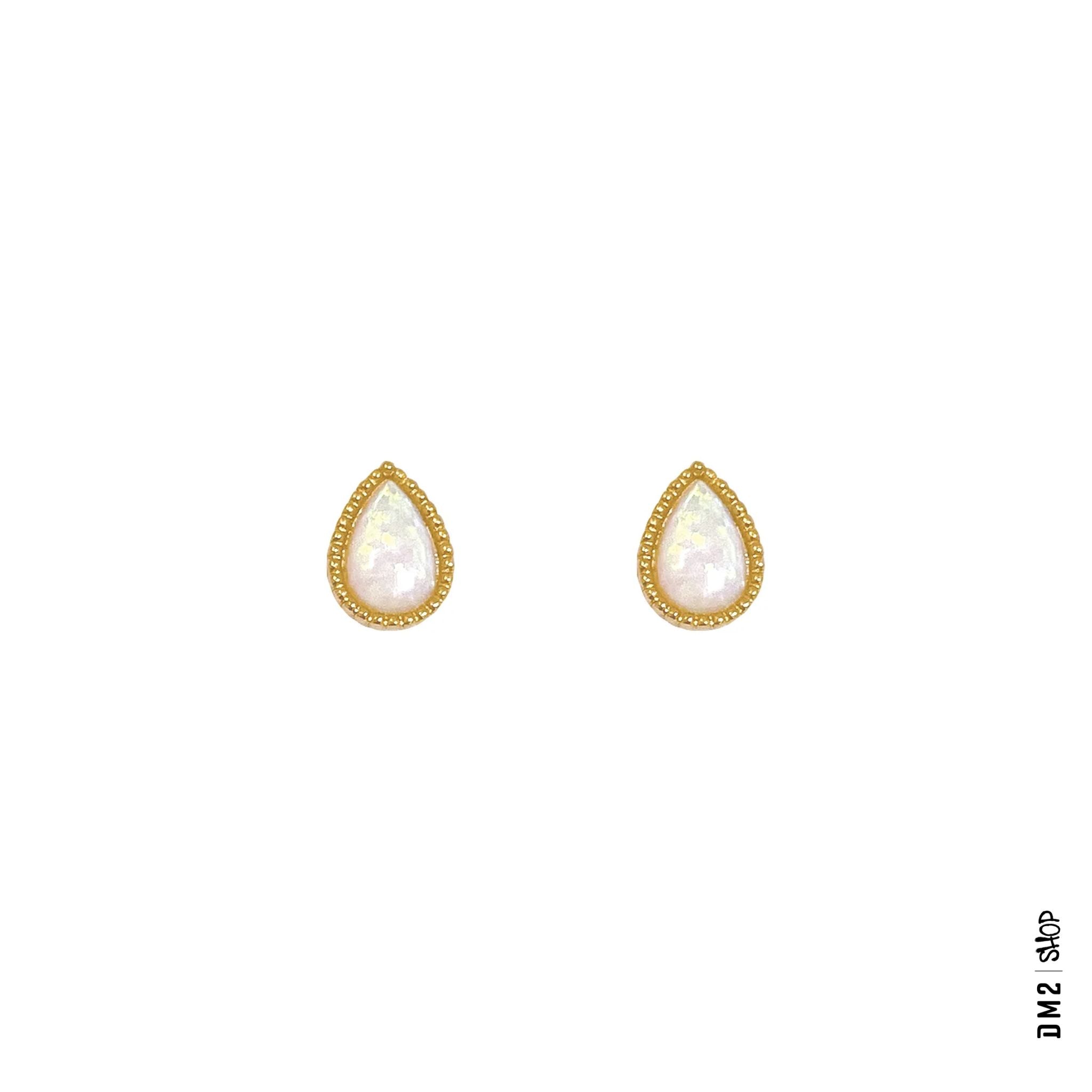 BOUCLE OREILLE GOUTTE OPALE 14K - DM2 SHOP