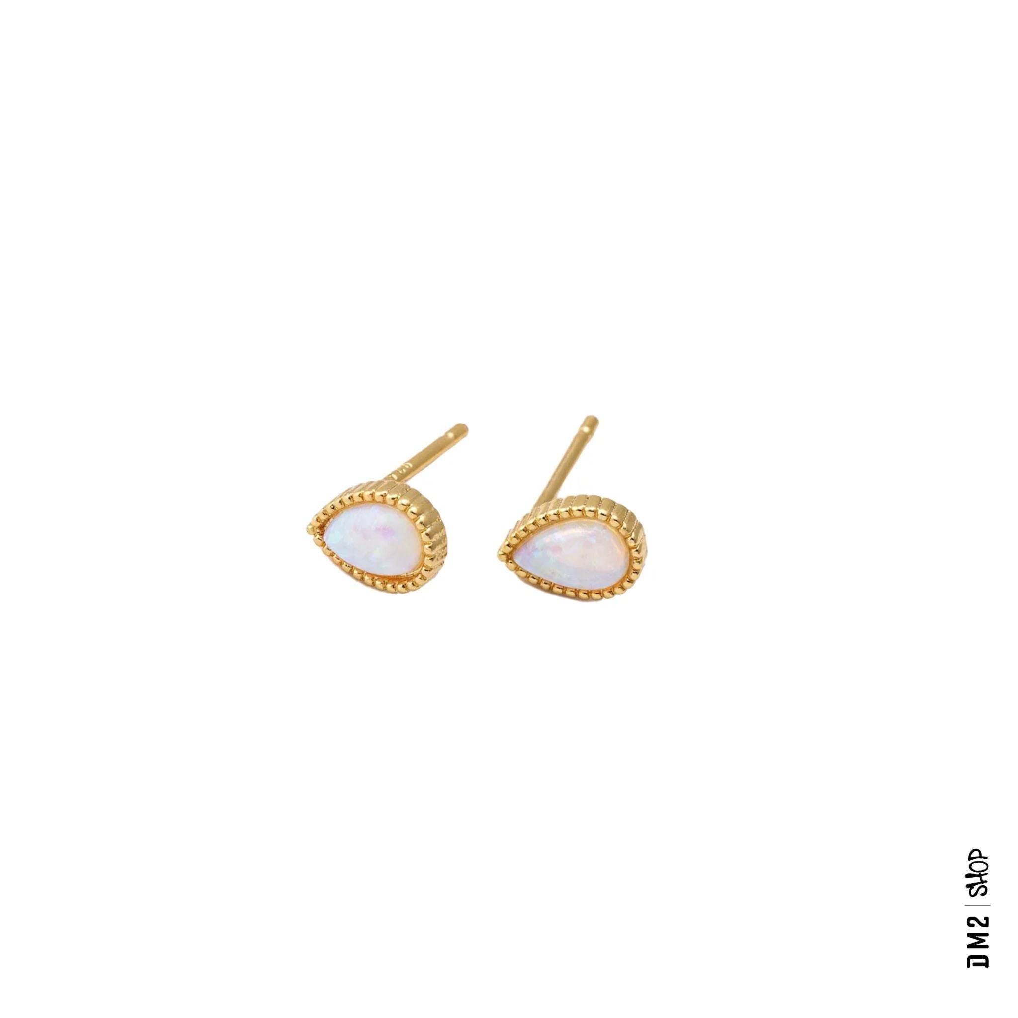 BOUCLE OREILLE GOUTTE OPALE 14K - DM2 SHOP