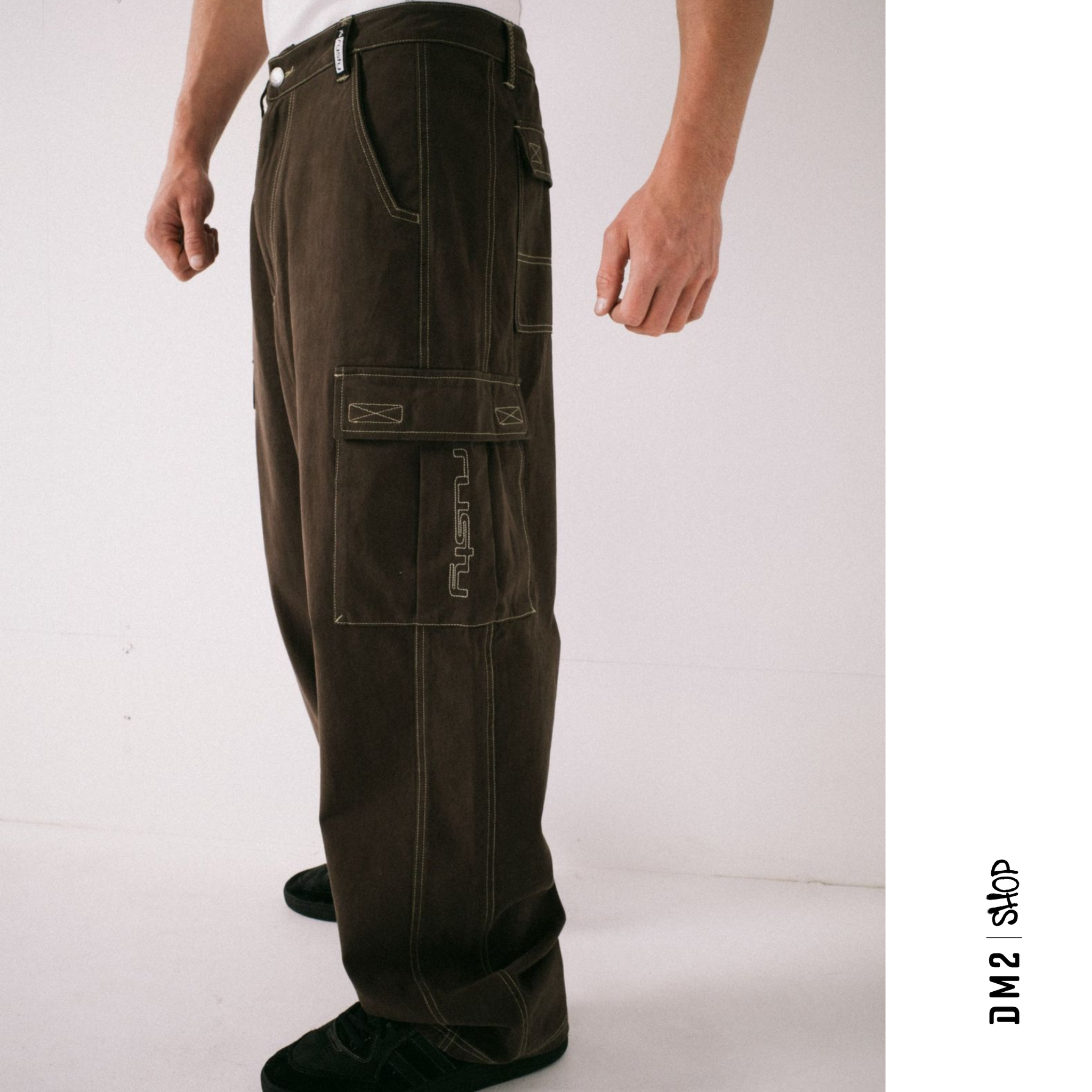 PANTALON BAGGY CARGO - GRIZZLY