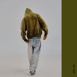 HOOD ZIP HEAVY WEIGHT OLIVE UNISEXE, MUSE - DM2 SHOP
