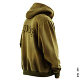 HOOD ZIP HEAVY WEIGHT OLIVE UNISEXE, MUSE - DM2 SHOP