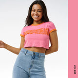 T - SHIRT RIP CURL HIBISCUS HEAT ROSE - DM2 SHOP