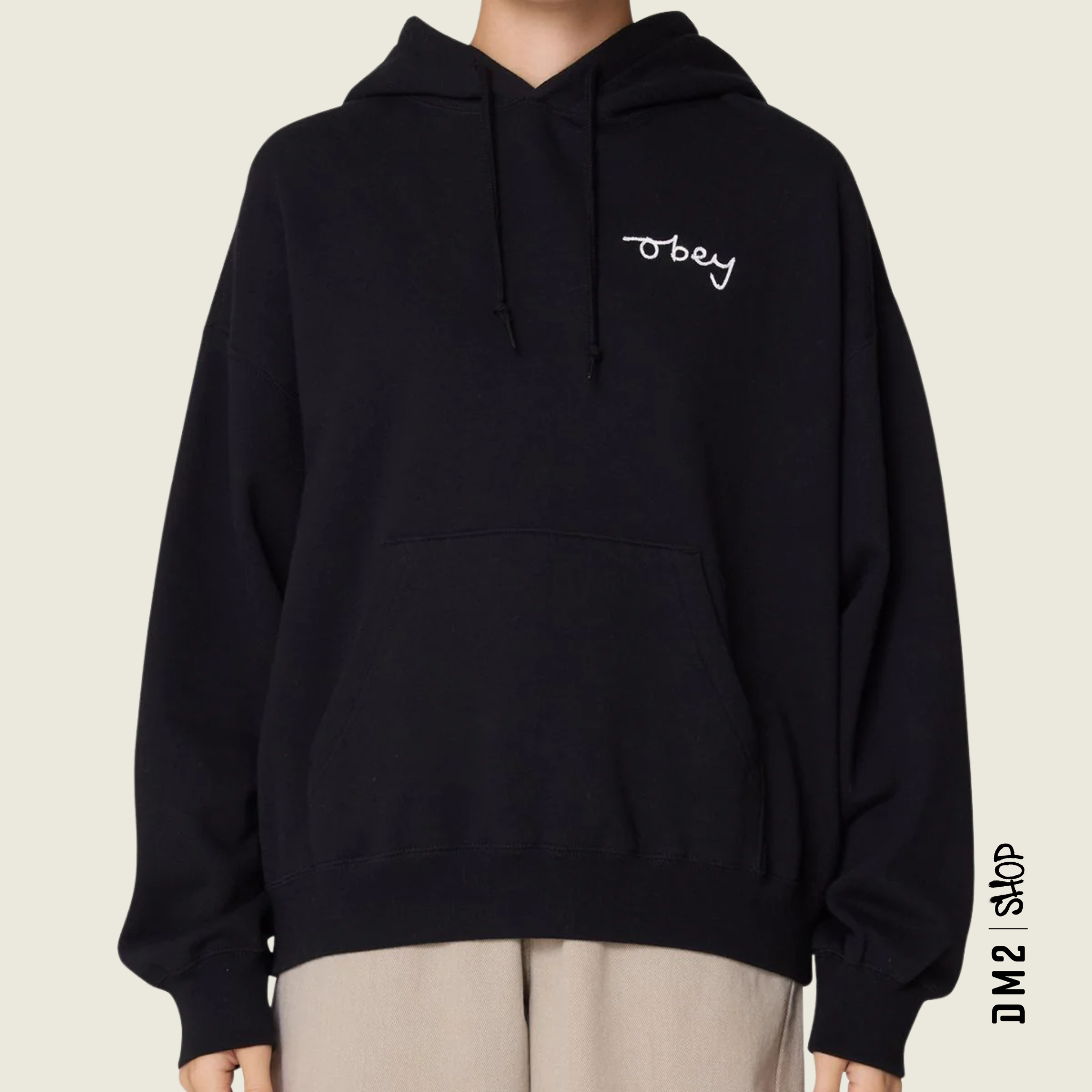 HOOD CHAINSTITCH NOIR FEMME