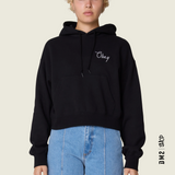 HOODiE POUR FEMME CITIES CROP NOIR