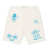 SHORT BLONDED DENIM UNISEX BLANC - DM2 SHOP