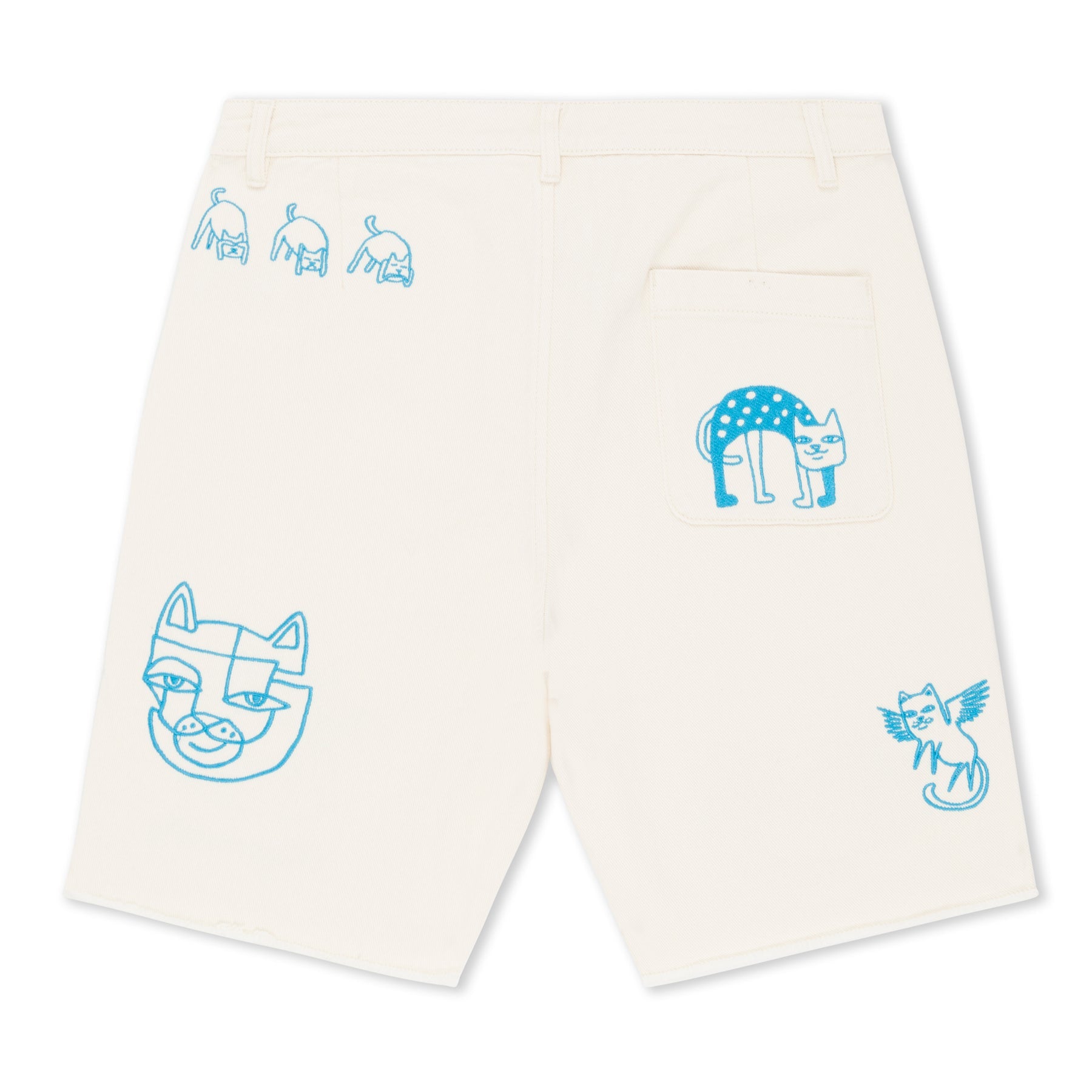 SHORT BLONDED DENIM UNISEX BLANC - DM2 SHOP