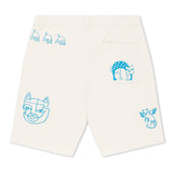 SHORT BLONDED DENIM UNISEX BLANC - DM2 SHOP