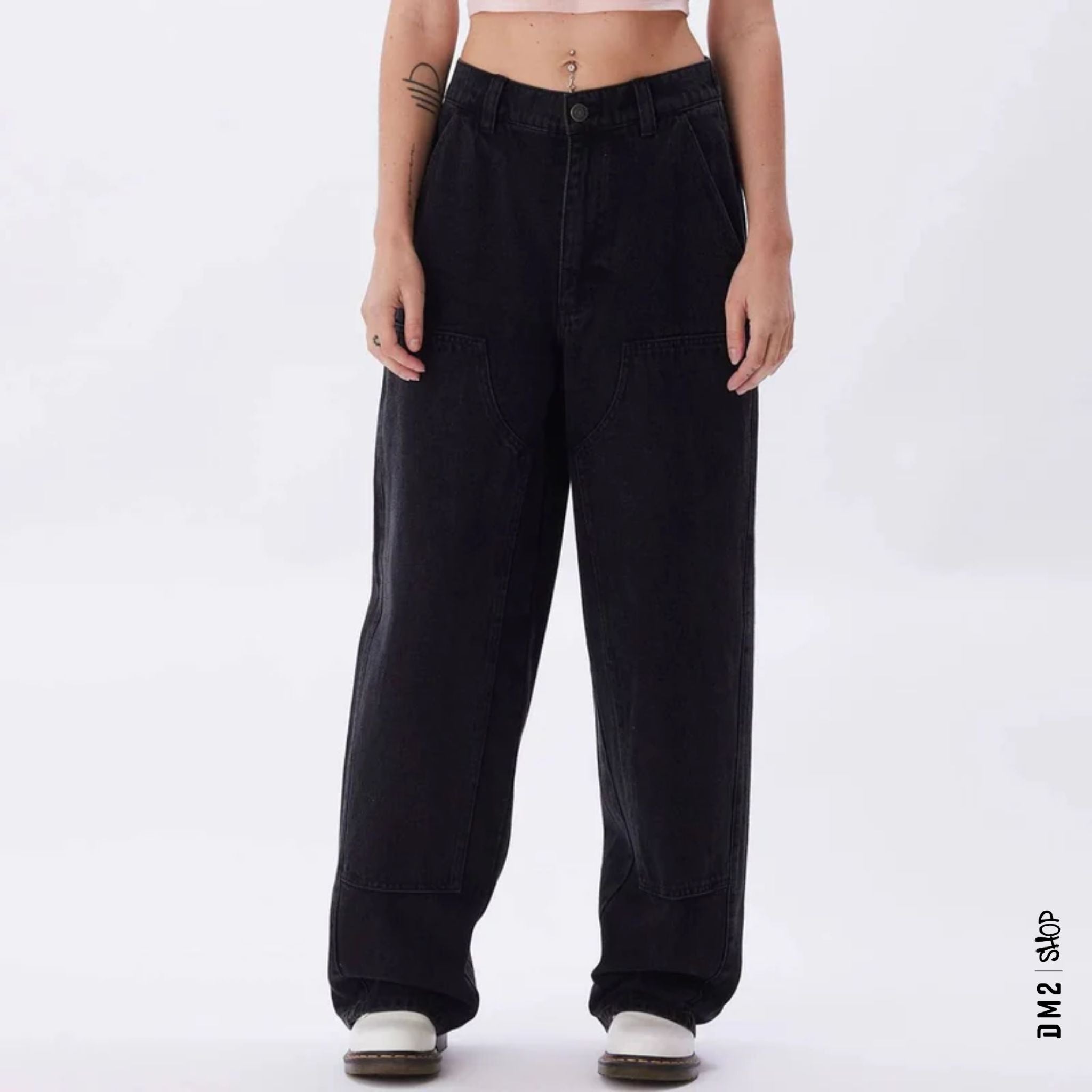 JEANS FEMME OBEY LEAH II BAGGY NOIR - DM2 SHOP