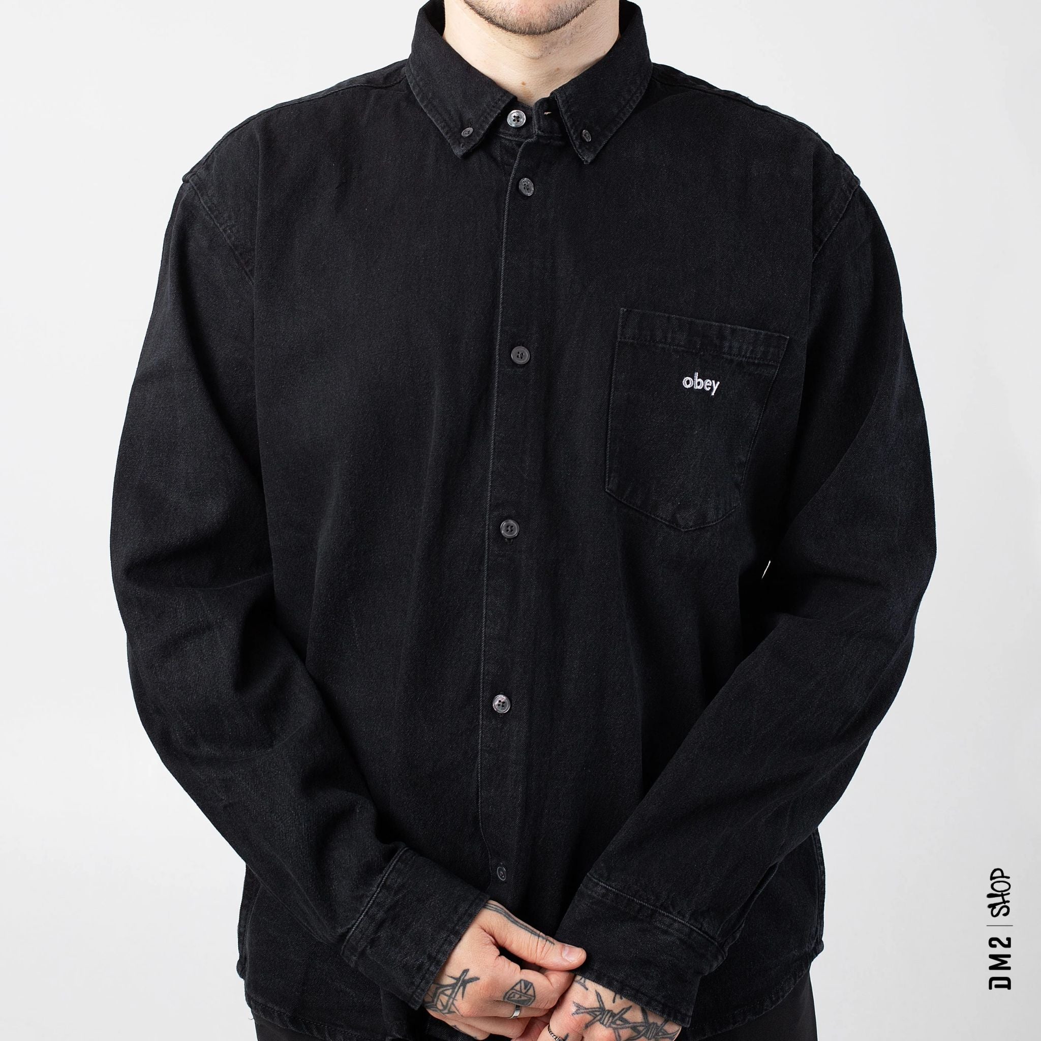 CHEMISE HOMME LOGAN NOIR, OBEY - DM2 SHOP